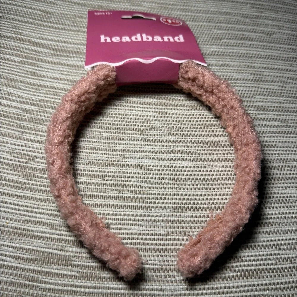 Pink Fuzzy Headband for Kids